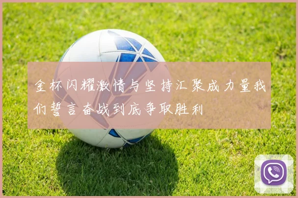 金杯闪耀激情与坚持汇聚成力量我们誓言奋战到底争取胜利